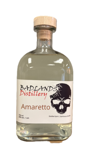 Amaretto Spirit handcrafted gluten-free almond flavoured spirit by Badlands Distillery