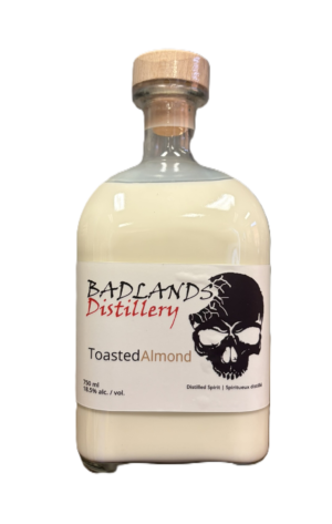 Toasted Almond handcrafted gluten-free cream spirit by Badlands Distillery